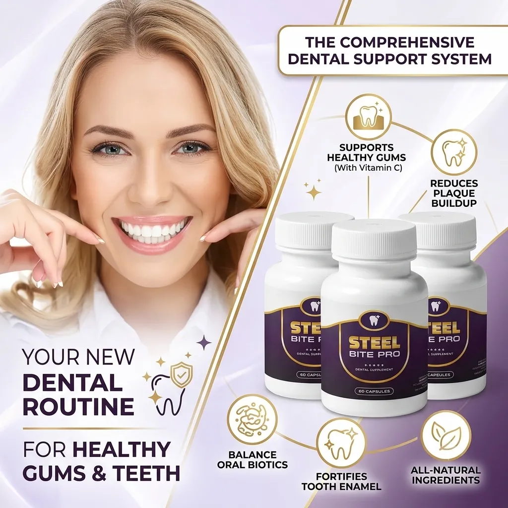 steel bite pro dental health supplement for healthy teeth and gums